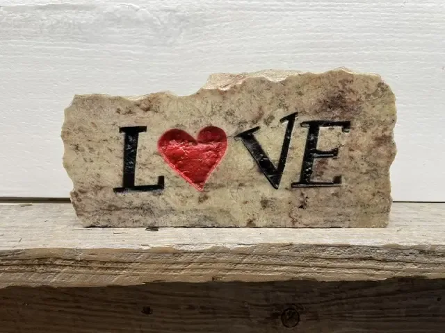 Love polished granite gift