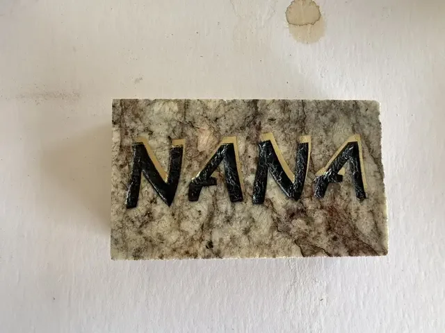 Nana granite name plaque