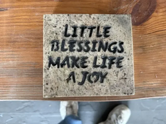 Little Blessings granite plaque