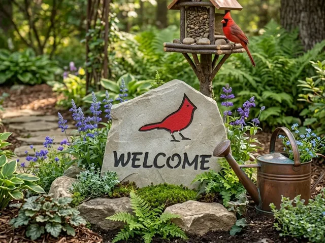 Cardinal welcome stone