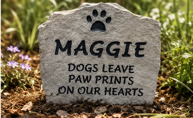 Maggie · Paw Print, Name & Saying
