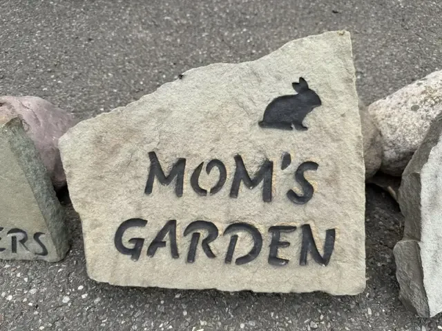 Mom's Garden rabbit stone