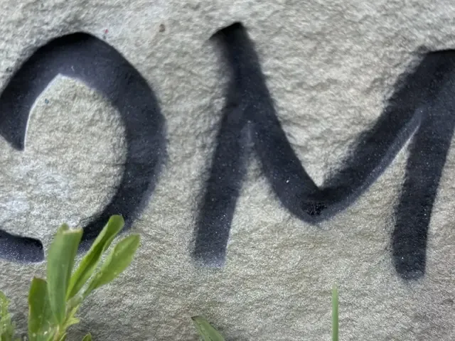 Engraved lettering detail