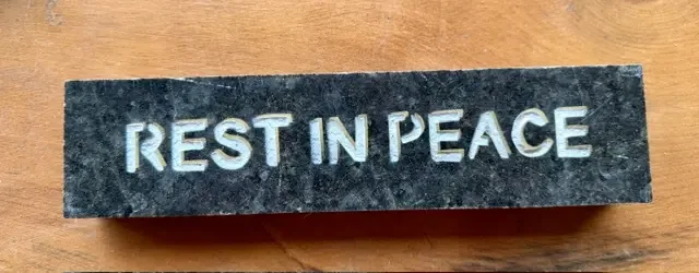 Rest in Peace granite plaque