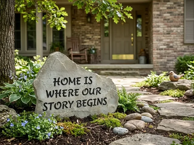 Home Is Where Our Story Begins fieldstone