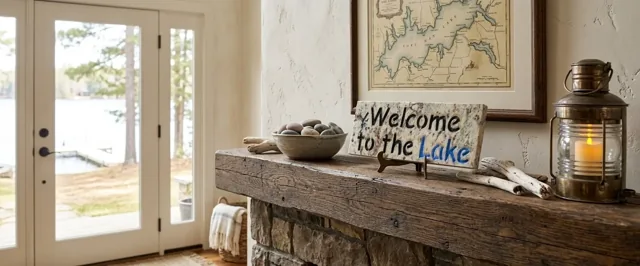 Welcome to the Lake granite plaque