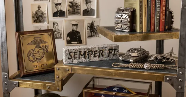 Semper Fi granite plaque
