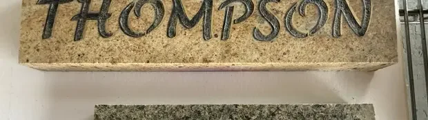 Thompson personalized granite name plaque