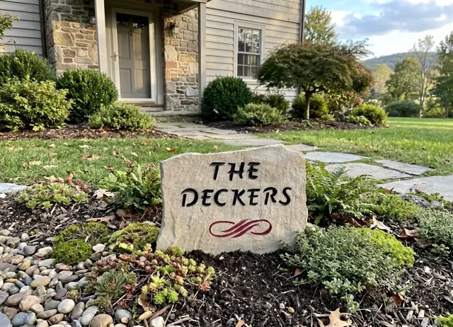 The Deckers family-name stone
