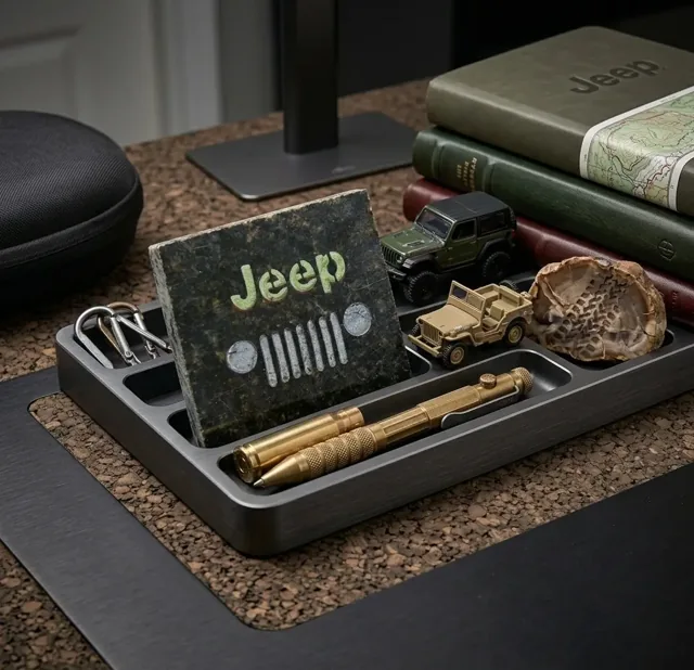 Jeep emblem granite stone