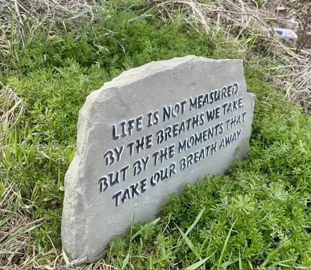 Life's moments remembrance stone