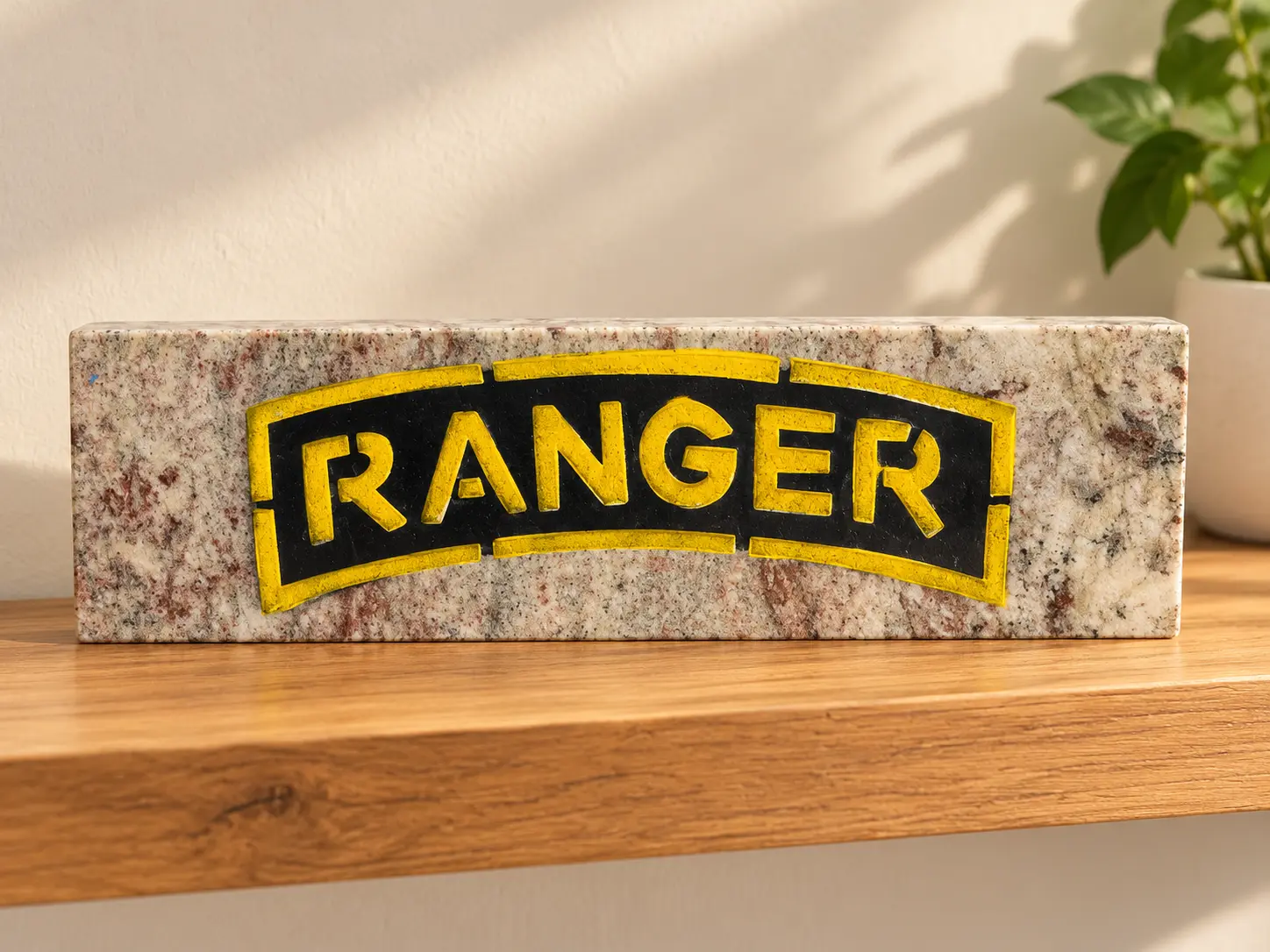 Ranger engraved in granite