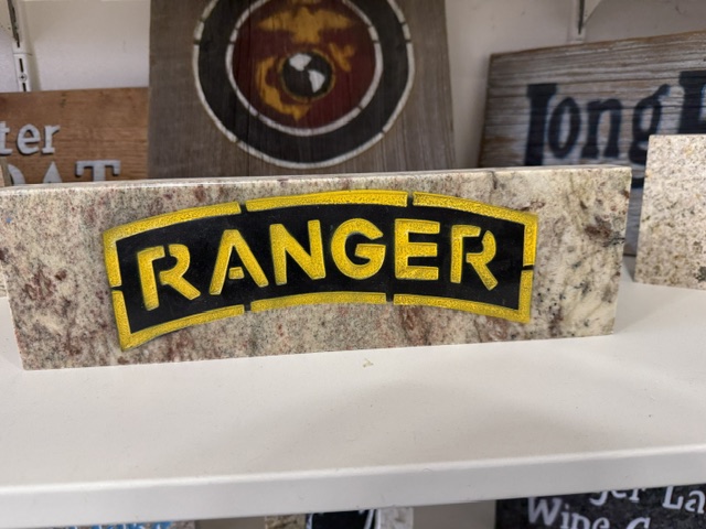 Ranger engraved in granite