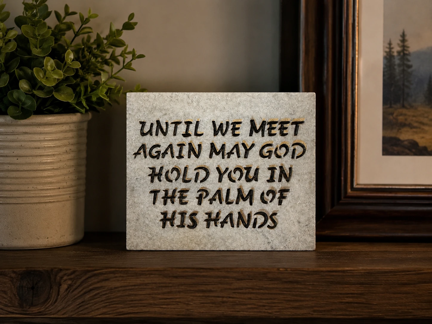 Until We Meet Again engraved in granite